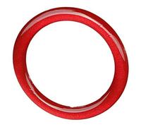 1 Pcs Carbon Fiber Power Switch Start Stop Button Decorative Ring Trim For BMW E90 E60 E70 3 5 X5 (red)