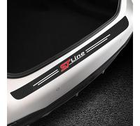 1 Pcs Carbon Fiber Trunk Sill Protector for Fo-rd Kuga 3 MK3 ST-Line 2020-2024 2025, Self-Adhesive Durable Car Rear Bumper Guard Body Styling Decoration Accessories for Threshold Protection
