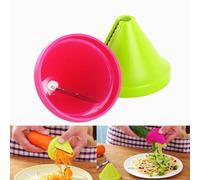 1 PCS Carrot Cutter Tool Curler Peeler Spiral Black Fruits Slicer and Vegetable Decoration Tools for Chef Garnishing Tool Set with Sharpener Spiral Shred Slicer for Carrots Cucumbers and More(Green)