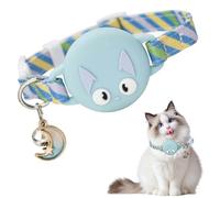 1 PCS Cat Collar with Quick Release Buckle, Stripe Pattern Pet Collar for Puppy Small Cats Indoor Outdoor Activities(Blue,S)