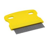 1 Pcs Cat Combs, Flea Comb for Cats, Dogs,Lice Tear Stain Remover Combs Fine Tooth Grooming Removal Tool (Yellow)