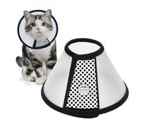 1 Pcs Cat Cone,Adjustable Pet Protective Collar Anti-Bite Lick Wound Healing,Soft and Comfortable Pet Cone Recovery Lightweight Plastic Elizabethan Collar for Cats, Mini Dogs, and Rabbits(M)