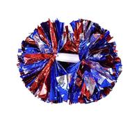 1 Pcs Cheerleading Streamer Pompoms Plastic Handle for cheerleader(WHITE)