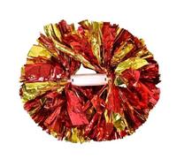 1 Pcs Cheerleading Streamer Pompoms Plastic Handle for cheerleader(Yellow)