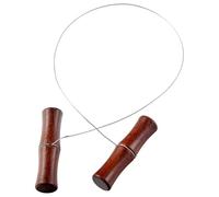 1 Pcs Cheese Wire, Easy to Clean Cheese Wire Cutter with Red Wooden Handle, Durable Dough Cutter Rust Resistant, Ideal for Clay, Pottery, Dough, Ceramics, Art Sculptures, Dough