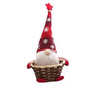 1 PCS Christmas Gnome Candy Basket 1PCS Merry Christmas Candy Storage Basket Decoration Santa Snowman Storage Basket Desktop Candy Box Snack Stor Party Decorations for Girls (C, One Size)