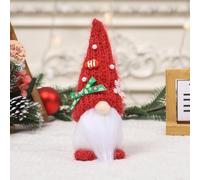 1 PCS Christmas Gnome Christmas Dwarf Decoration Red Handmade Tomte Christmas Home Table Top Dwarf Decorative Ornaments Small Ornaments (Red, One Size)