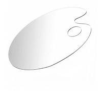 1 PCS Clear Acrylic Oval Paint Palette - Non-Stick Transparent Artist Mixing Tray with Protective Film for DIY Art Craft Painting