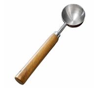 1 PCS Coffee Scoop 15ml Coffee Measuring Scoop Spoon, Stainless Steel Coffee Bean Scoop for Ground Coffee, Tablespoon with Nature Wooden Handle