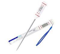 1 Pcs Cooking Thermometer, 15CM Long Probe Digital Instant Read Food Thermometer Pen for Kitchen, BBQ, Jam, Milk, Coffee, Frying (White)