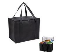 1 Pcs Cooler Bags,Reusable Insulated Cool Bags Large,Insulated Food Bag,Foldable Picnic Bag for Lunch Picnic Camping Bbq Beach Outdoor(30 * 25cm)
