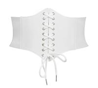 1 Pcs Corset Belt, Underbust Corset, Waist Belt Women,Adjustable Size,Beautify The Body With Perfect Lines For Halloween Parties, Themed Events, And Fashion Styling (White)