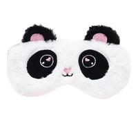 1 Pcs Cute Panda Sleeping Mask Soft Fluffy Plush Blindfold Funny Novelty Sleep Mask Eye Cover Eyeshade for Girls Boys Women Men Kids Night Nap Travel Meditation Personalised Face Masks