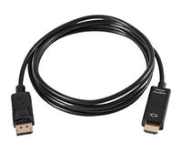 1 Pcs DisplayPort to HDMI Uni-Direction Cable Gold-Plated Cord,4K DisplayPort to HDMI 1.8M Cable,Compatible with PC TV Projector Monitor Laptop Dell HP Asus Lenovo and More(Black)