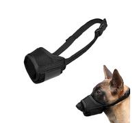 1 Pcs Dog Muzzle Soft Mesh, Puppy Soft Mesh Muzzle for Small Medium Large Dogs Chihuahua Poodles Beagle Dachshund Corgis Labrador for Biting Chewing Grooming That Allows Panting Drinking（Black L）