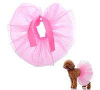 1 PCS Dog Tutu Dog Skirt Tulle Small Medium Large Dogs Tutu Pink Dress Puppy Ballerina Skirt Girl Costume for Puppy Cats Bunny Pet Halloween Birthday Wedding Party Photo Prop Supplies