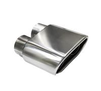 1 Pcs Double Inner Exhaust Tip 304 Stainless Steel Exhaust Pipe Square Muffler Tips For Universal Car 60mm Nozzle
