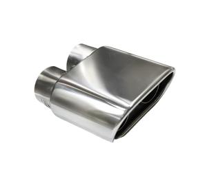 1 Pcs Double Inner Exhaust Tip 304 Stainless Steel Exhaust Pipe Square Muffler Tips For Universal Car 60mm Nozzle