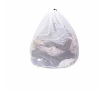 1 Pcs Drawstring Mesh Laundry Bag Durable Fine Mesh Washing Bag Extra Large 60x80cm Netting Laundry Bag for Washing Machine Travel Delicates Bras Toy Storage(White)