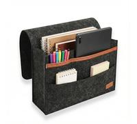 1 Pcs durable Bedside Storage Bag, Felt Bedside Organiser, Non-slip Bedside Storage Caddy Hanging Organizer, Bed Pocket Organiser for Rail Sofa Bunk Beds Phone Remote Control Holderfor Books, Tablet