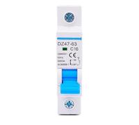 1 PCS DZ47-63 1P 16-63A Din Rail Mini Circuit Breaker Compact Miniature MCB for Home Electrical System Safety Protection(25A)