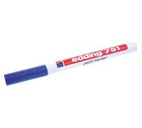 1 pcs - Edding Blue 1 - 2mm Fine Tip Paint Marker Pen for use with Glass, Metal,