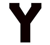1 Pcs English Letters Mirror Wall Sticker Black Acrylic Alphabet House Number Digits Logo On The Door(Y,8cm)