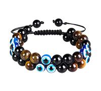1 Pcs Evil Eye Bracelet, Men Crystal Bracelet, Men Chakra Bracelet, Crystal Jewelry Bracelet for Men, Mental Bead Bracelet, Crystal Bracelets For Women, Natural Devil's Eye Bracelet
