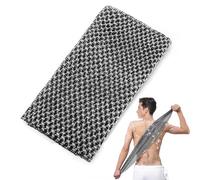 1 Pcs Exfoliating Towel, Exfoliating Shower Towel Long Exfoliating Cloth Antibacterial Exfoliating Shower Scrubber for Women Men Cleaning Lathering Dead Skin Removal Spa (Black)