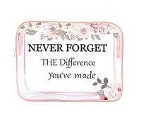 1 Pcs Exquisite Prints Clear Makeup Bags, Toiletry Bag for Travel, PVC Waterproof Small Pouches Clear Pouch with Zipper for Women Carry-on Travel Essentials Cosmetic Bags