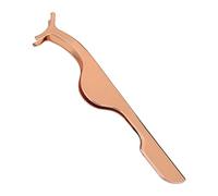 1 Pcs False Eyelashes Applicator, Remover Tweezer, Professional Stainless Steel Fake Lashes Comestic Tool, Eyelashes Clip for Girls, Women (Rose Gold)