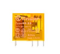 1 pcs - Finder PCB Mount Power Relay, 230V ac Coil, 8A Switching Current, DPDT