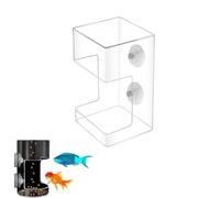 1 Pcs Fish Tank Feeding Tray with Suction Cup, Acrylic Feeding Tube Fish Food Holder, Automatic Fishing Feeder Aquarium Tank Divider Supplies, Breeder Box for Aquarium Accessories (Square)