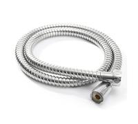 1 Pcs Flexible Shower Hose 1m/1.5m/2m Plumbing Hoses Stainless Steel Chrome Bathroom Accessories Water Head Showerhead Pipe(1.5M)