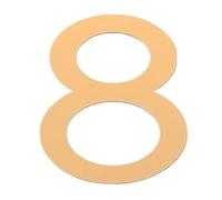 1 Pcs Floating Exterior House Letter Building 3D Digits Number Art Nordic Home Decor Wall Sticker Acrylic(Golden8)