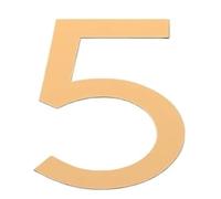 1 Pcs Floating Exterior House Letter Building 3D Digits Number Art Nordic Home Decor Wall Sticker Acrylic(Golden5,8cm)