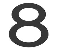 1 Pcs Floating Exterior House Letter Building 3D Digits Number Art Nordic Home Decor Wall Sticker Acrylic(Black8,5cm)