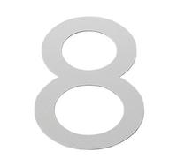 1 Pcs Floating Exterior House Letter Building 3D Digits Number Art Nordic Home Decor Wall Sticker Acrylic(Silvery8)