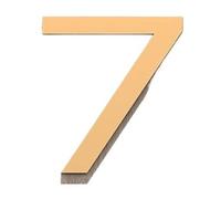 1 Pcs Floating Exterior House Letter Building 3D Digits Number Art Nordic Home Decor Wall Sticker Acrylic(Golden7,8cm)