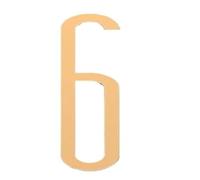 1 PCS Floating Exterior House Metal Building 3D Digits Number Art Nordic Home Decor Wall Sticker Acrylic(6,8cm)