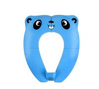 1 pcs Foldable Portable Toddler Kids Toilet Seats Potty Toilet Training Seat for Children Home and Travel Use Blue