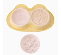 1 pcs Frog Shaped Dual-Purpose Slow Food Dispenser with mat