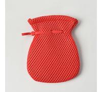1 PCS Fu Character Embroidery Soap Bag, Handmade Bubble Mesh Pouch, Exfoliating Soap Saver with Drawstring, Facial Body Cleaning Tool for Bath Shower