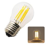 1 pcs G45 E27 Mini Globe LED Filament Bulb Warm White 2700K,6W= 50W,Non Dimmable, 360 Degree Beam Angle, LED Edison Screw Light Bulb, Energy Saving Light Bulbs,