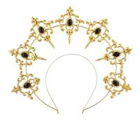 1 PCS Goddess Wire Headband for Women, Gothic Boho Hair Accessory, Baroque Bridal Headpiece with Sparkling Rhinestones and Crystal Accents, Victorian Hair Crown for Wedding Festival Photo Prop