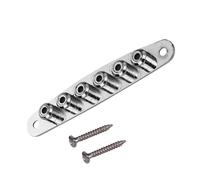 1 Pcs Guitar Bridge String Through Body Ferrules Bushing Plate With Screws For Guitar Replacement Parts Guitar Instrument Accessories (Color : Silver)