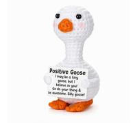 1 Pcs Handmade Silly Goose Crochet Companion,Emotional Support Crochet | Handmade Crochet Design, A joyful gift suitable for women, friends, colleagues, and home office desktop decoration