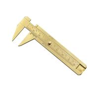 1 PCS Handy Sliding Gauge Brass Vernier Caliper Ruler Measuring Tool Double Scales Mm/inch Mini Brass Pocket Ruler 80mm
