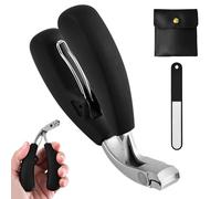 1 Pcs Heavy Duty Fingernail Clippers, Stainless Steel Finger Nail Clipper, Angled Head Nail Clippers with Catcher, Nail Clipper, Toenail Clippers, Suitable for Thick Fingernail and Toenail Men Women