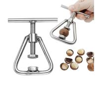 1 PCS Heavy Duty Nut Cracker,Stainless Steel Metal Nutcracker for All Sorts of Nuts,Pecan,Walnuts,Macadamia Nuts,Hazelnut,Almonds (Silver)